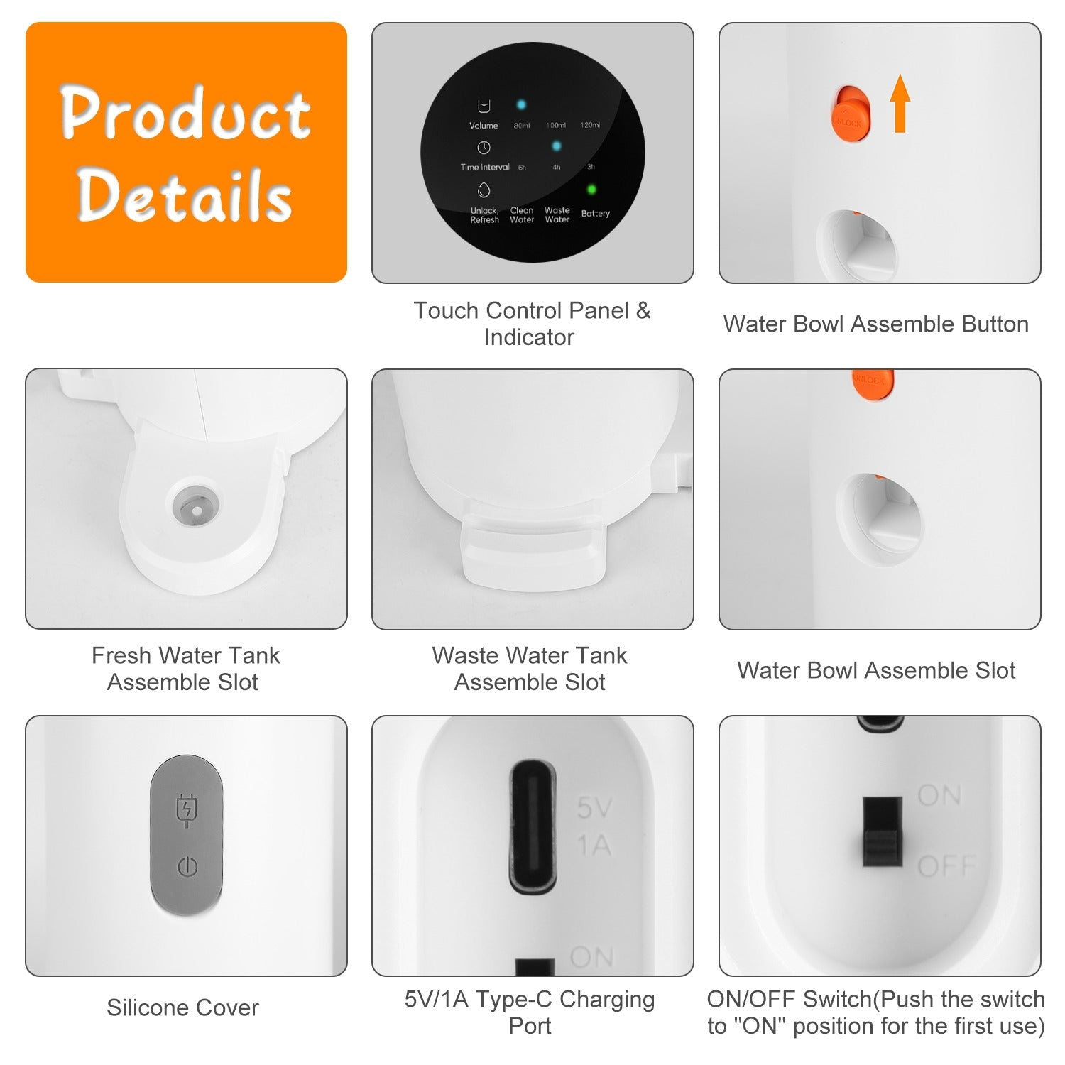 Smart Cordless 3L Pet Water Fountain