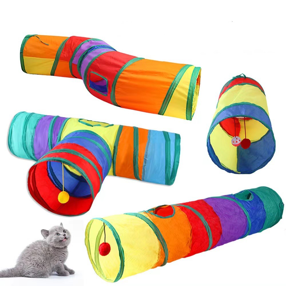 Cat Tunnel Maze Toy Blue-Black