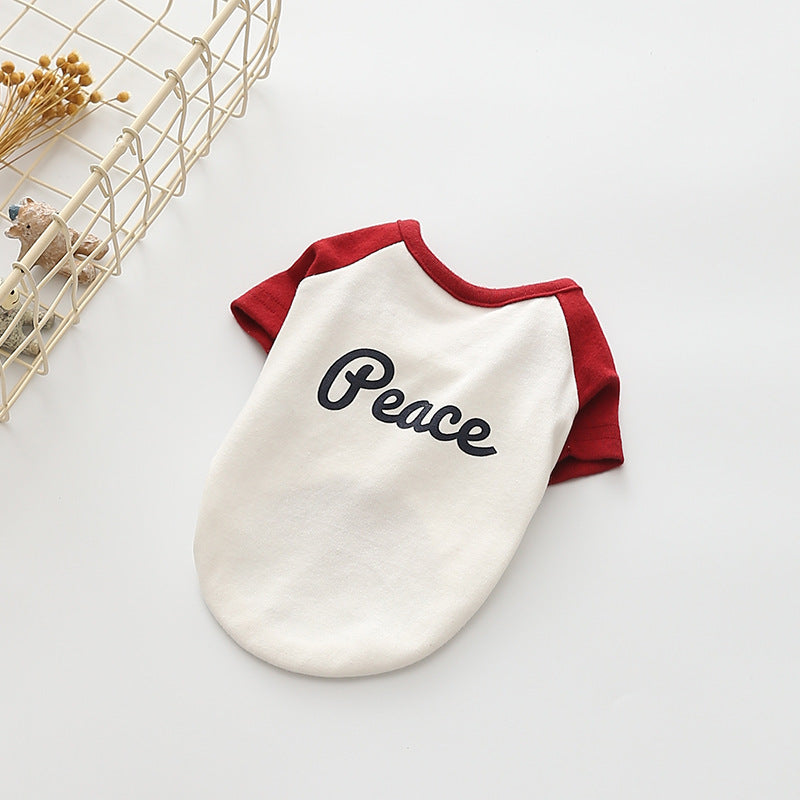 Fashion Embroidered Dog Sweatshirt with Letter Design