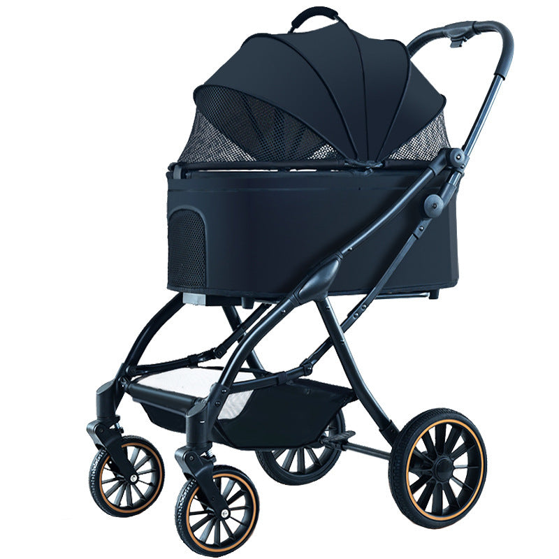 Automatic Folding Pet Stroller for Small Dogs and Cats