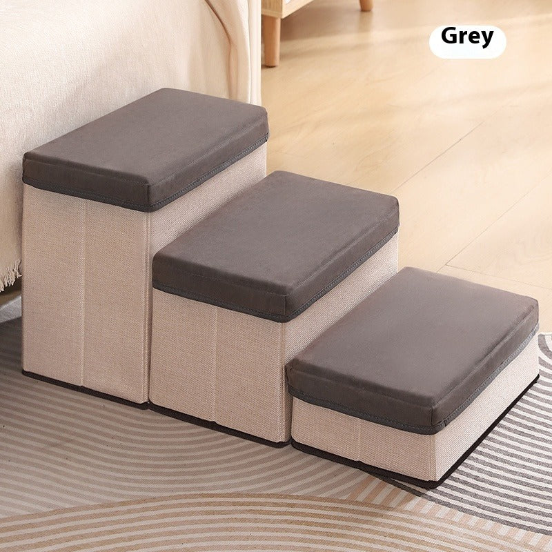 Foldable Pet Stairs - 3-Step Non-Slip Dog Ladder