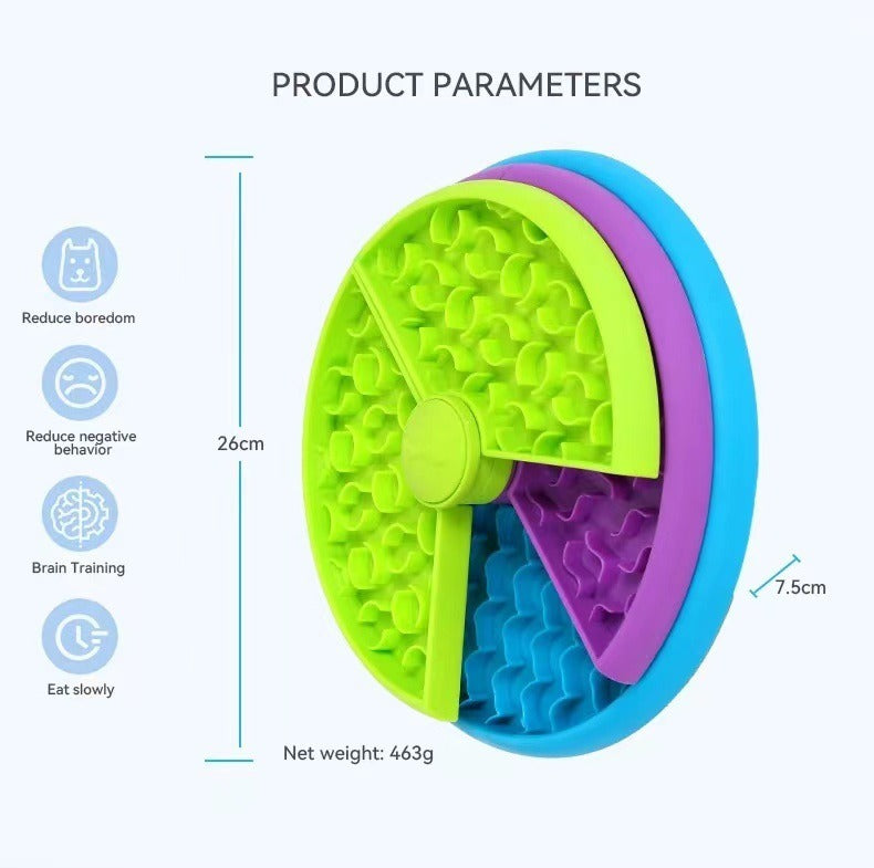 3-Layer Rotating Puzzle Pet Slow Feeder Bowl