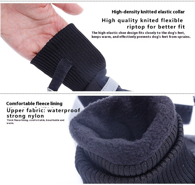 Wear-Resistant Snow Boots for Medium & Large Dogs