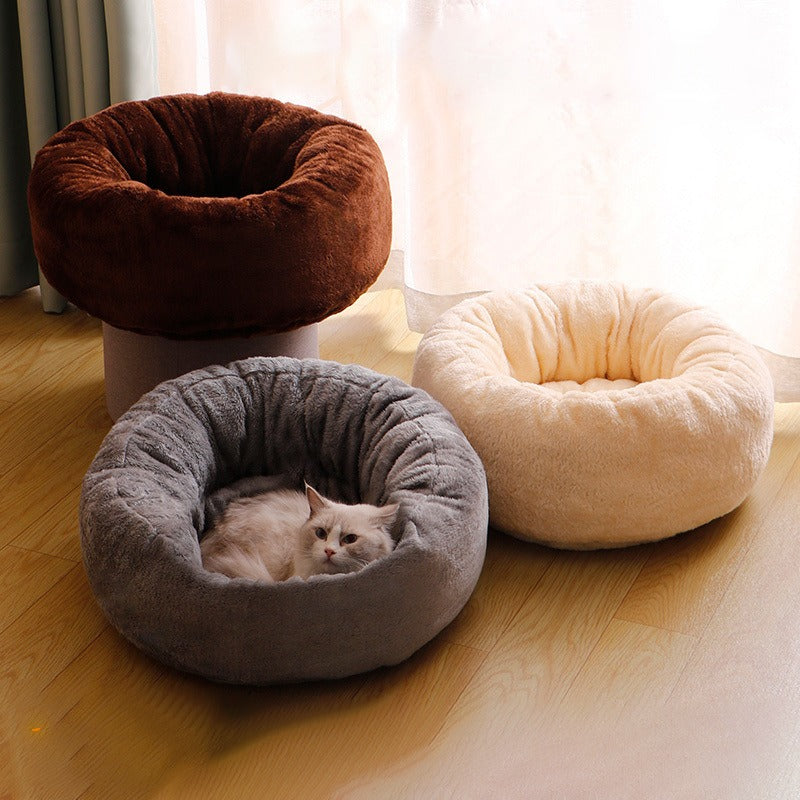 Plush Donut Pet Bed
