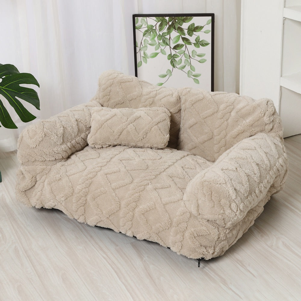Pet Sofa Bed with Warming Feature, Removable & Washable