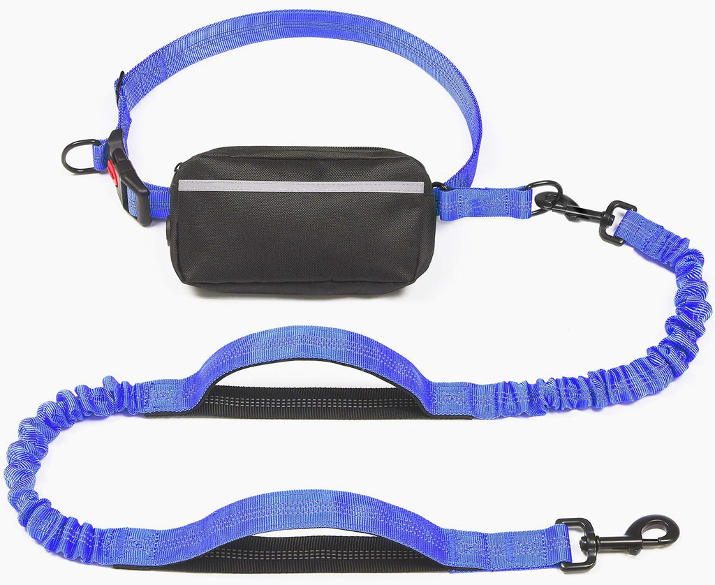 Reflective Hands-Free Dog Leash with Waist Pack