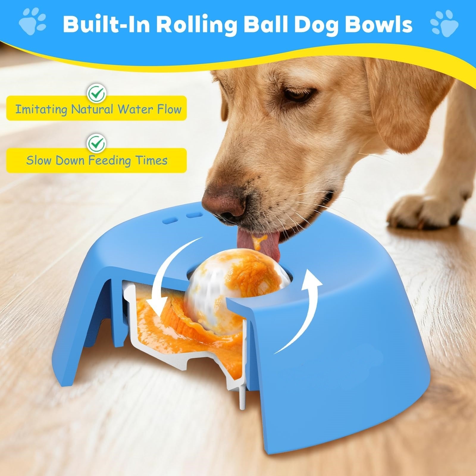Pet Slow Feeder Spherical Dog Licking Bowl