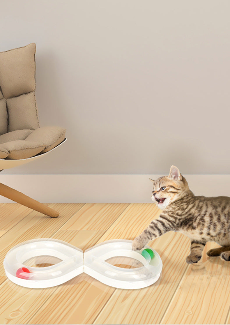HOOPET Cat Toy Set with Spinning Wheel and Teaser