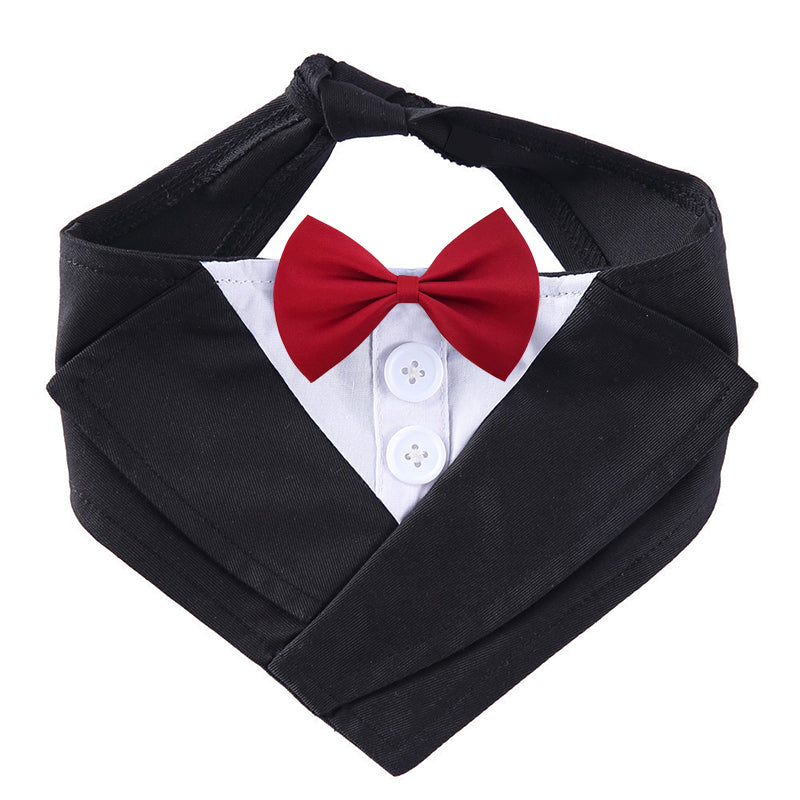 Dog Gentleman Suit with Bow Tie and Bib Towel