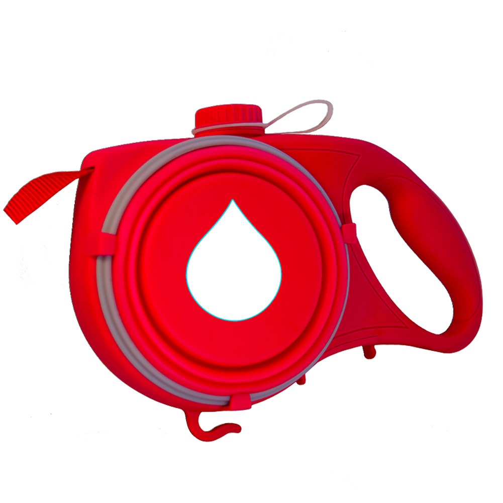 Retractable Dog Leash with Water Bottle