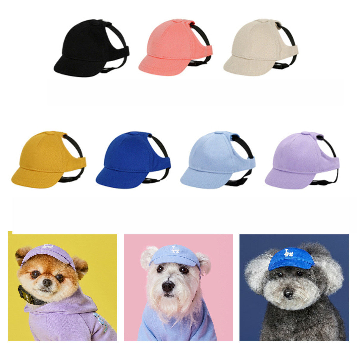 Korean Fashion Dog Baseball Cap - Little Red Book Style
