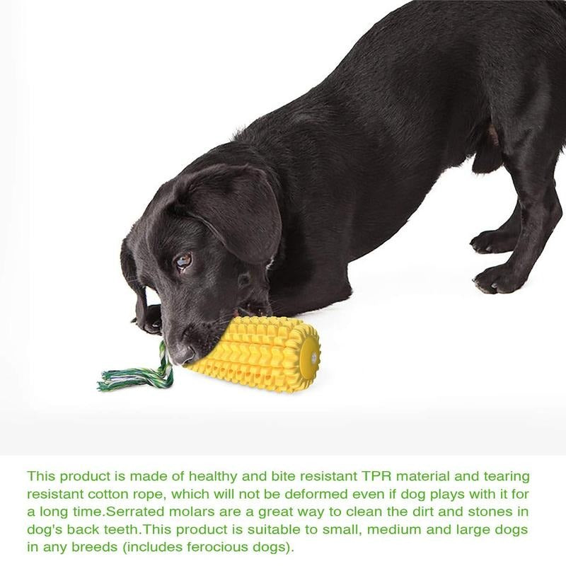 Dog Corn Stick Chew Toy Squeaky Yellow
