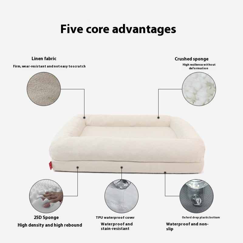 Memory Sponge Waterproof Dog Kennel