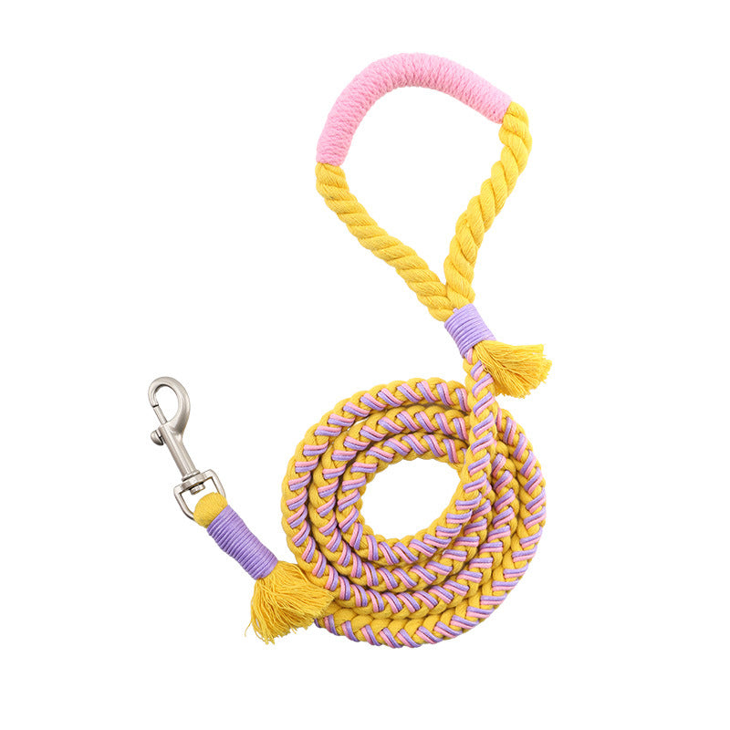 Handmade Cotton Rope Dog Leash and Traction Rope