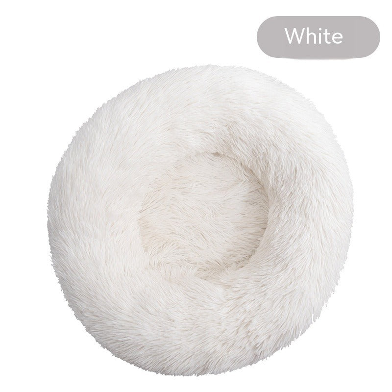 Plush Round Removable & Washable Pet Bed