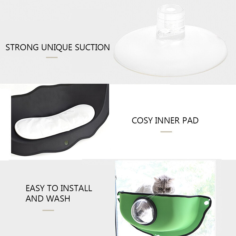 Cat Space Window Bed with Suction Cups for Pets