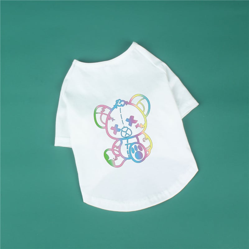 Cute Color Bear Cotton T-Shirt for Spring & Summer