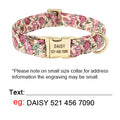 Personalized Floral Dog Collar and Leash Set for Dogs