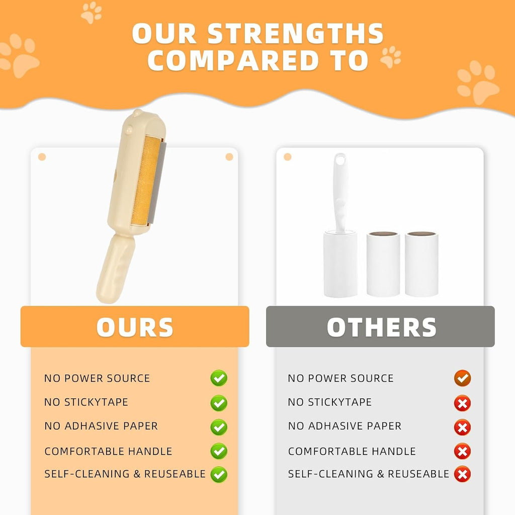 Pet Hair Remover with Self-Cleaning Base