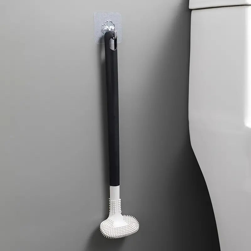 360° Flexible Silicone Toilet Brush with Long Handle