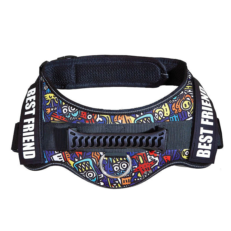Large Dog Chest Harness with Collars and Lead Rope