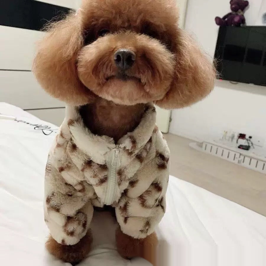 Autumn Winter Smoked Fur Dog Coat