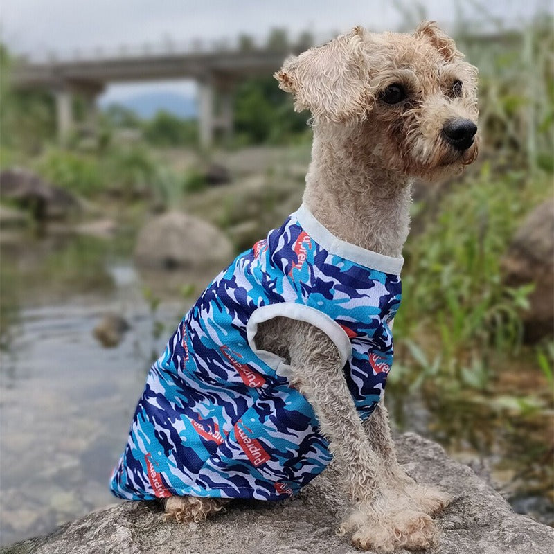 Camouflage Dog Vest Summer Pet Clothes