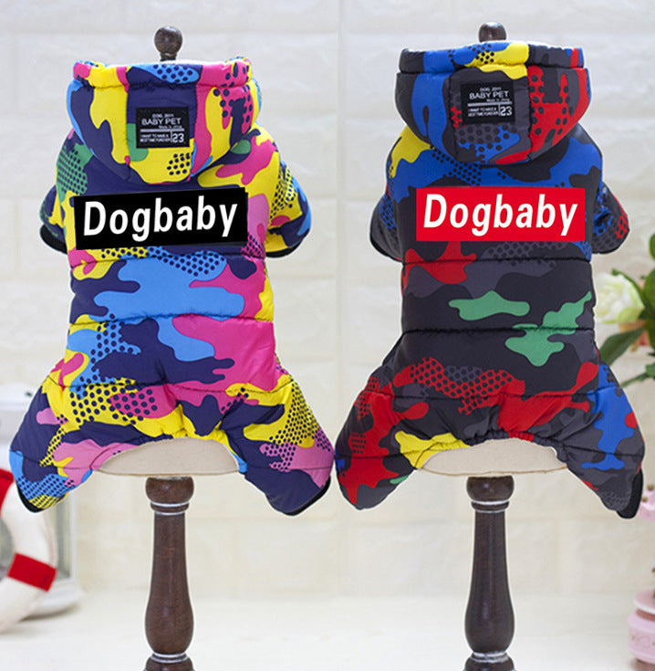 Camouflage Thickened Dog Down Jacket for Pets