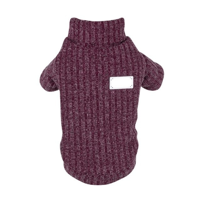 Thickened Turtleneck Sweater for Pets in Autumn/Winter