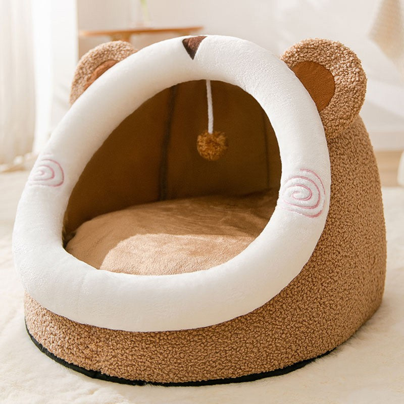 Half-Enclosed Pet House for Small Dogs and Cats