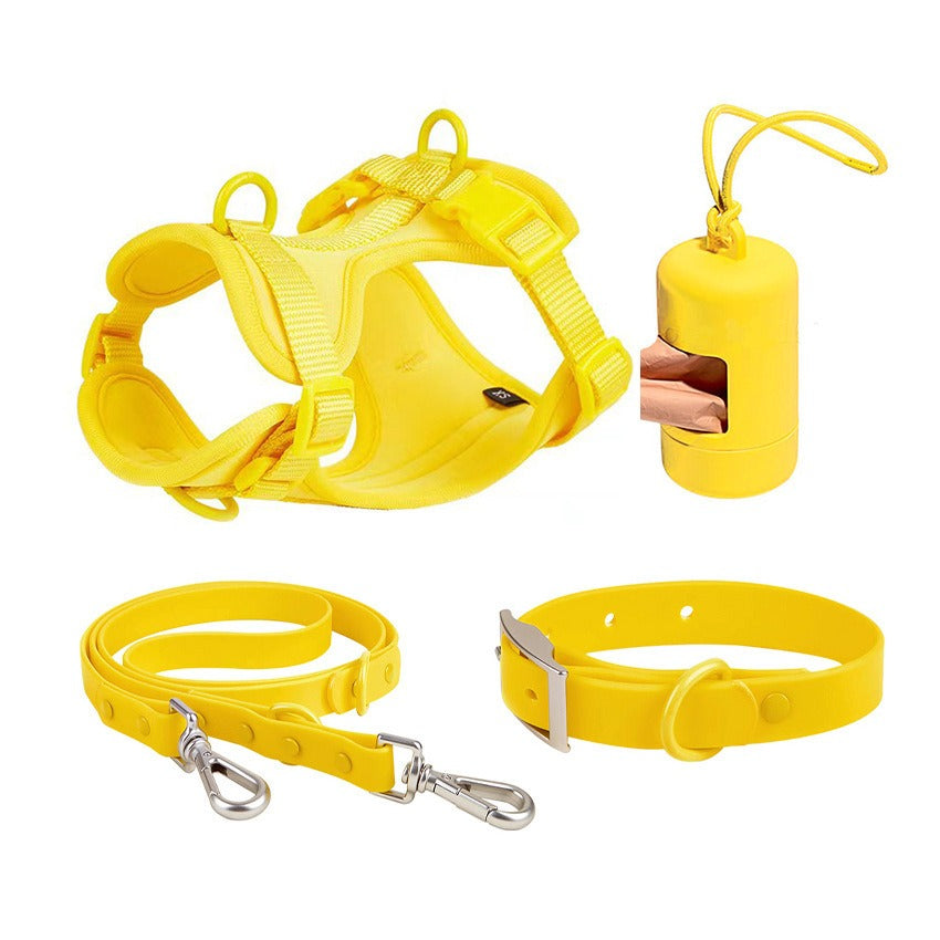 Dog Tactical Chest Back Waterproof Collar Set