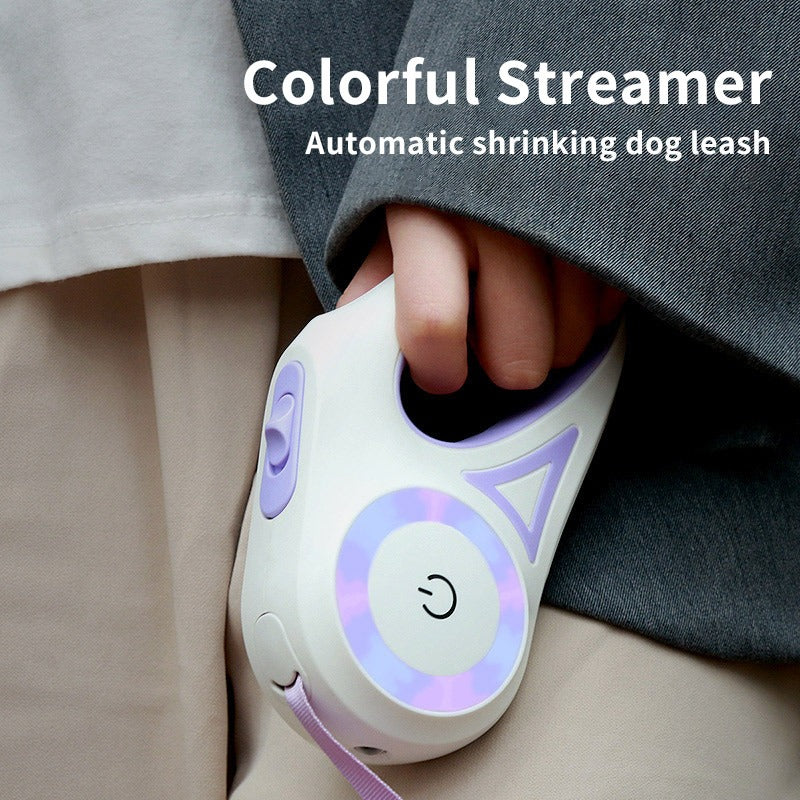 Retractable LED Dog Leash with Collar for Small & Medium Dogs