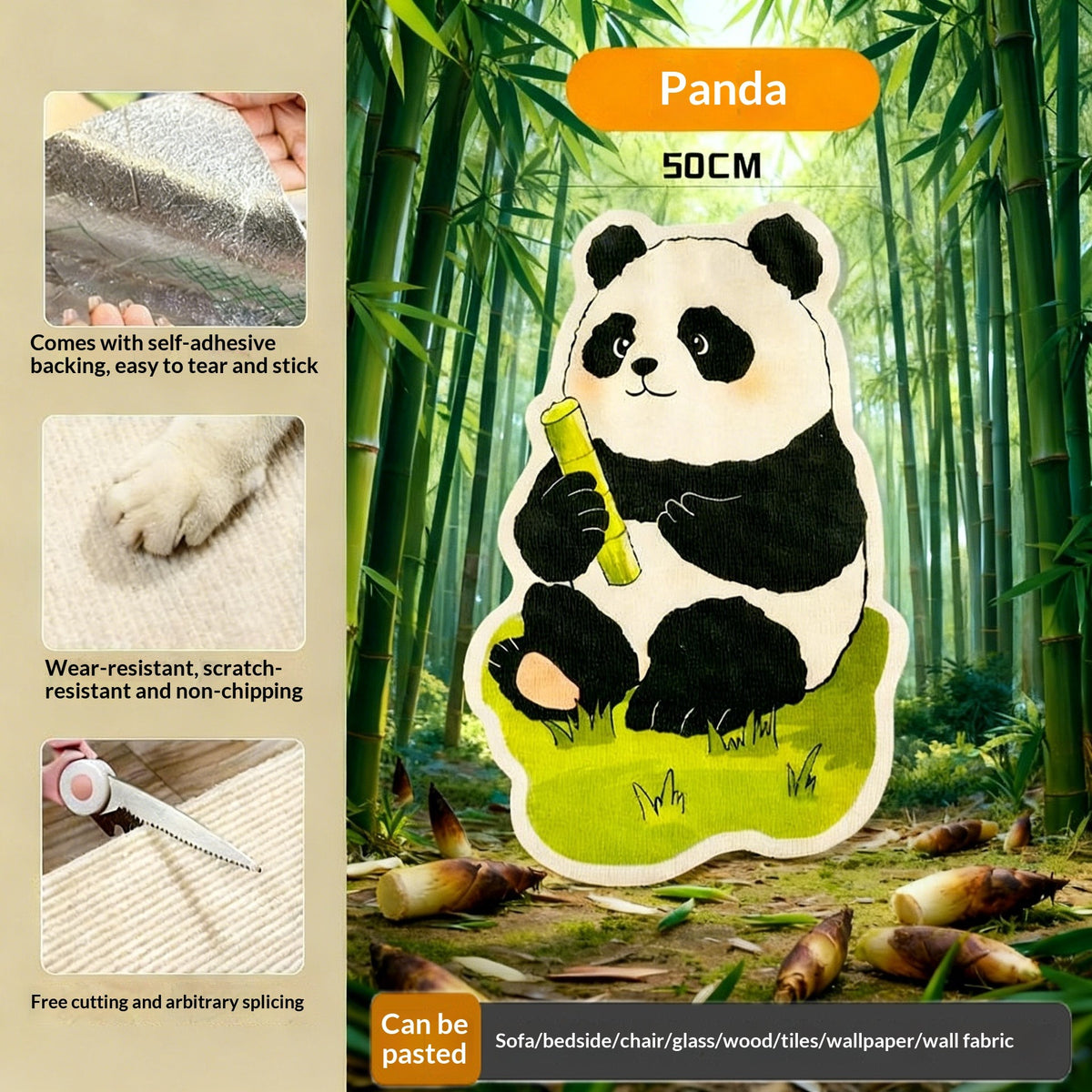 Wear-Resistant Cartoon Wall-Mounted Cat Scratch Pad
