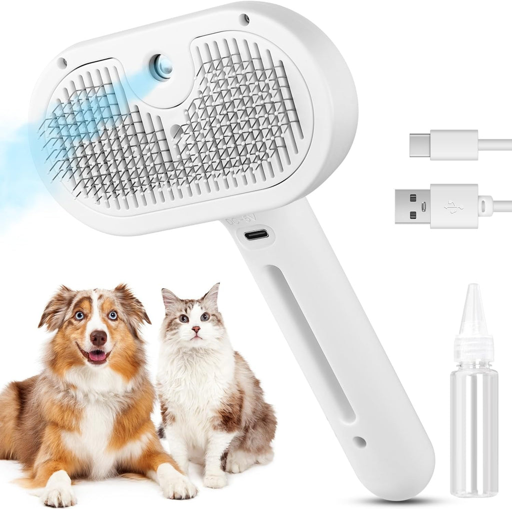 3-in-1 Cat & Dog Steam Grooming Brush