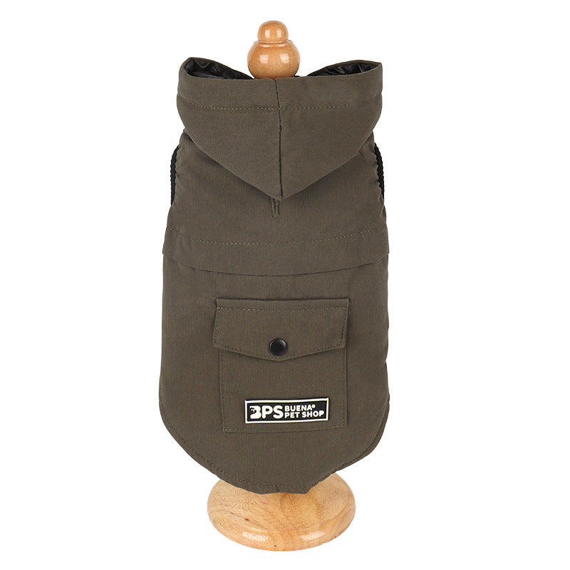 Corgi Bichon Velvet Hooded Vest for Autumn & Winter