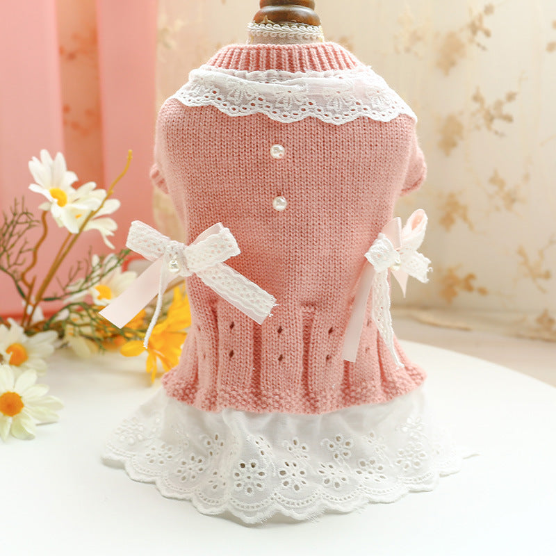Warm Wooden Bowknot Dog and Cat Clothes