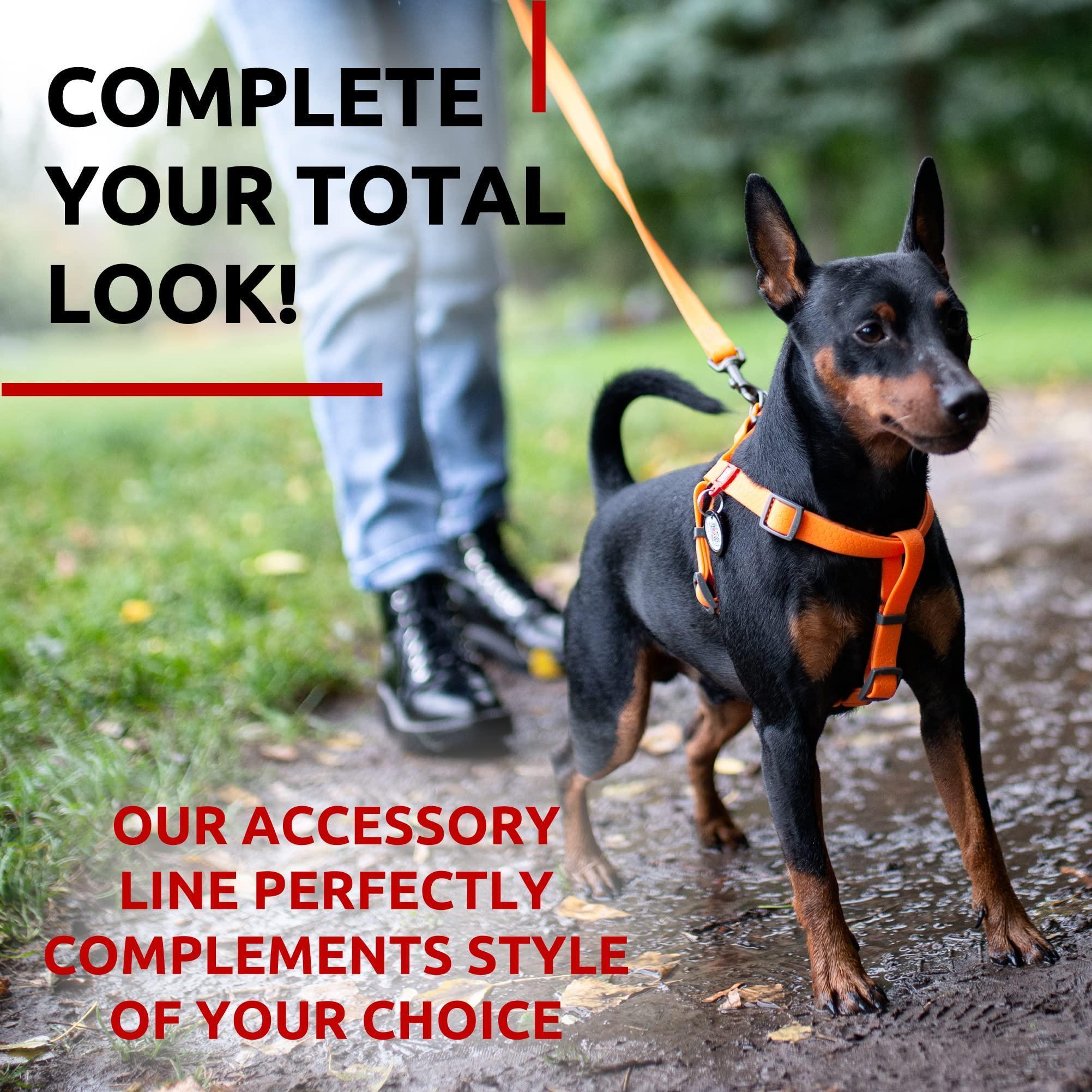 Orange Waterproof Dog Leash 6 Ft x 3/5 in Anti Slip Dirt Resistant Heavy Duty
