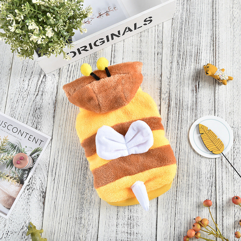 Pet Clothing for Fall/Winter - Bee Transformation Outfit