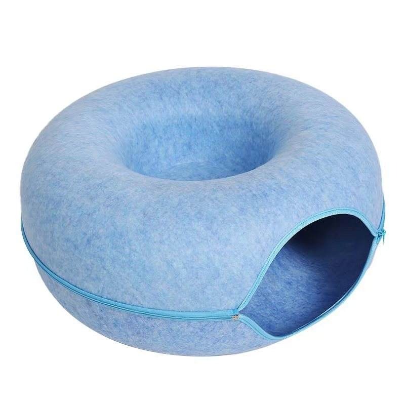 Donut Cat Felt Tunnel Bed