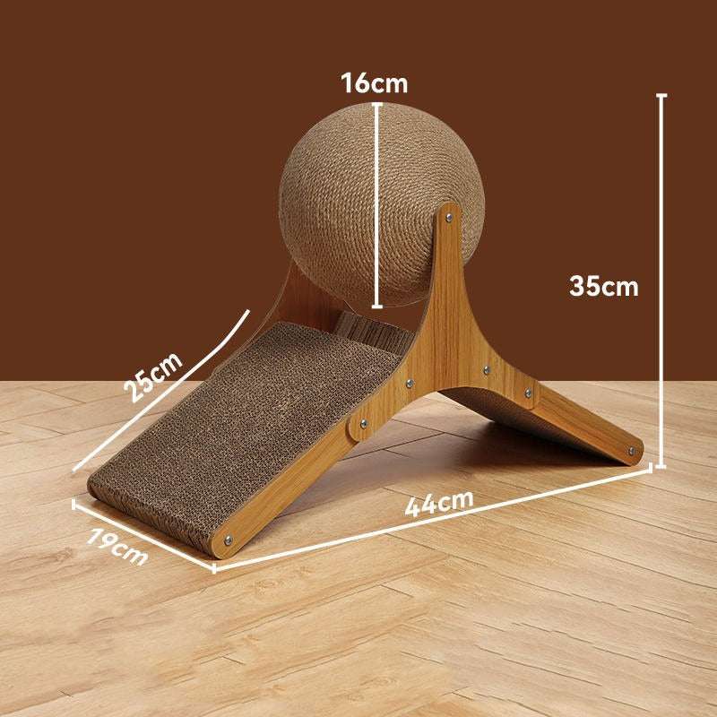 Wooden Cat Scratcher Sisal Scratch
