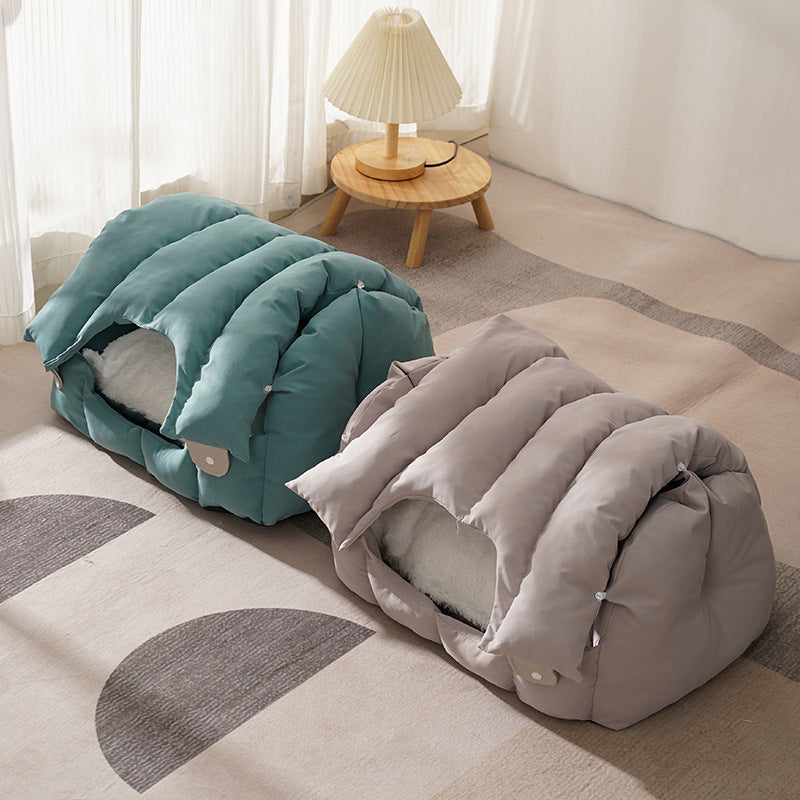 Minimalist Arch-Shaped Cat Bed for Pets (Warm & Cozy)