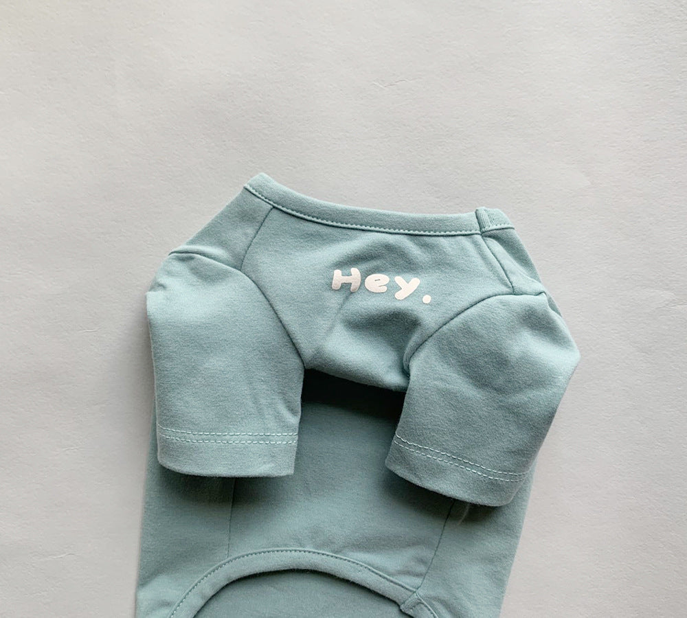 Korean Style Simple Printed Pet Clothing