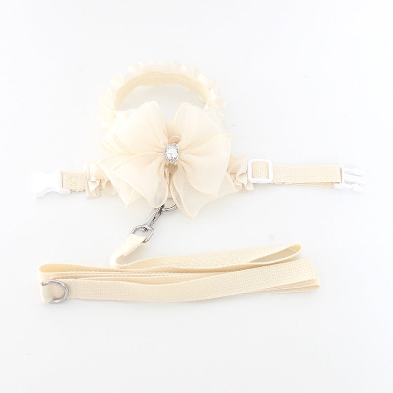 Dog Leash with Bow Tie Chest Strap for Pets