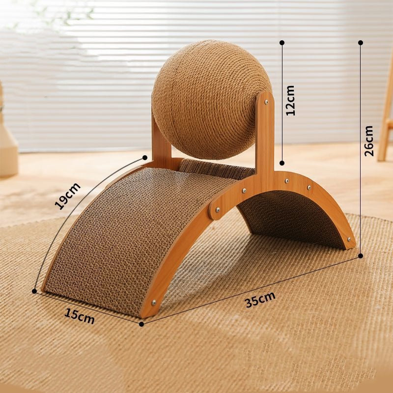 Wooden Cat Scratcher Sisal Scratch