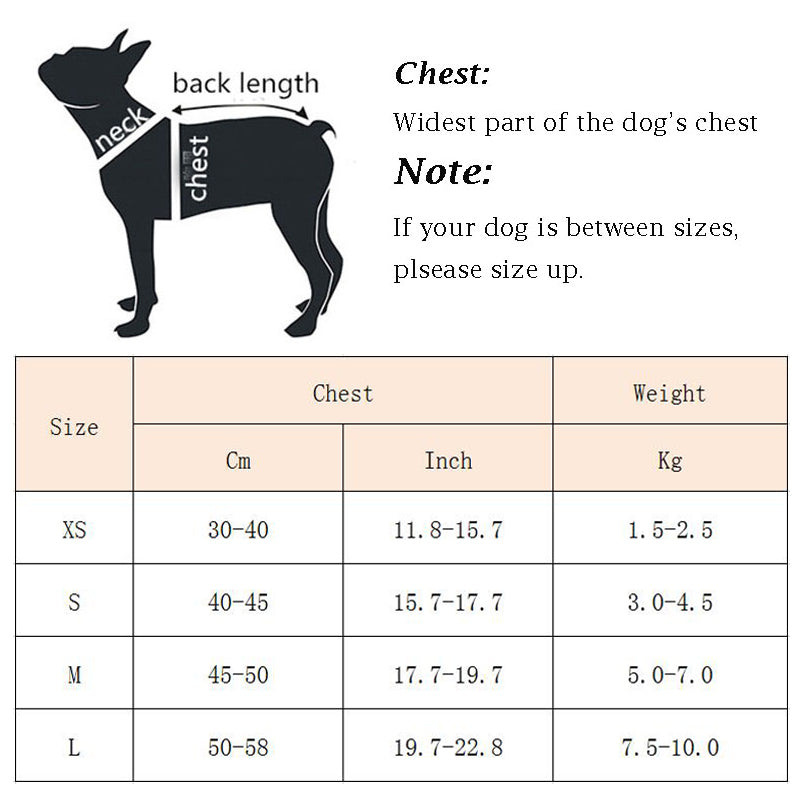 Warm Vest Style Leash for Small to Medium Dogs