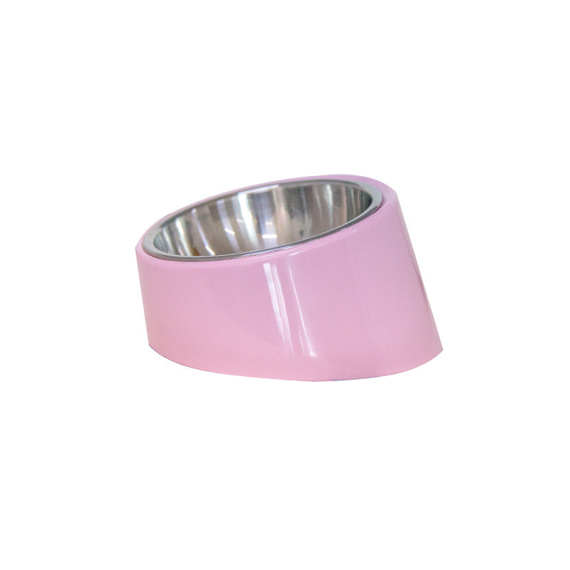 Inclined Stainless Steel Bowl for Dogs and Cats