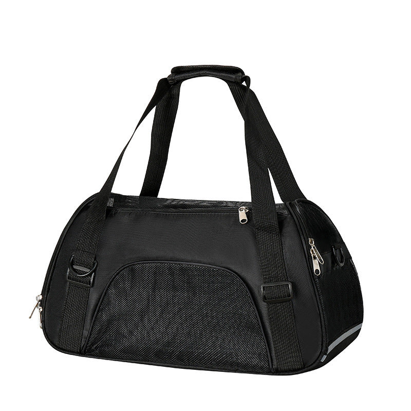 Portable Pet Carrier Bag for Dogs, Cats, and Rabbits - Trumpet: 40cm * 20cm * 30cm / Black