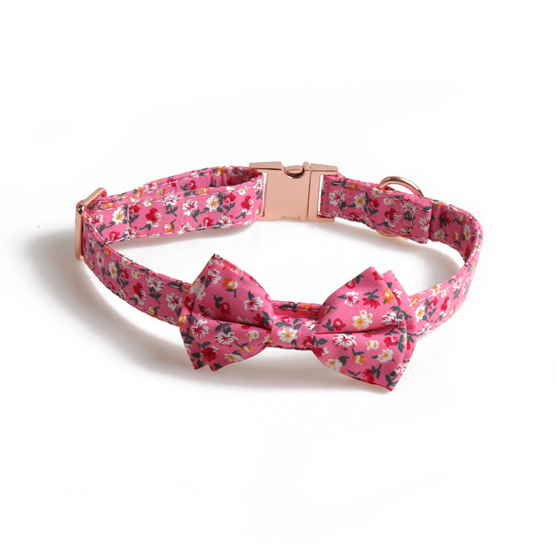 Metal Bow Pet Collar - Stylish and Durable Design