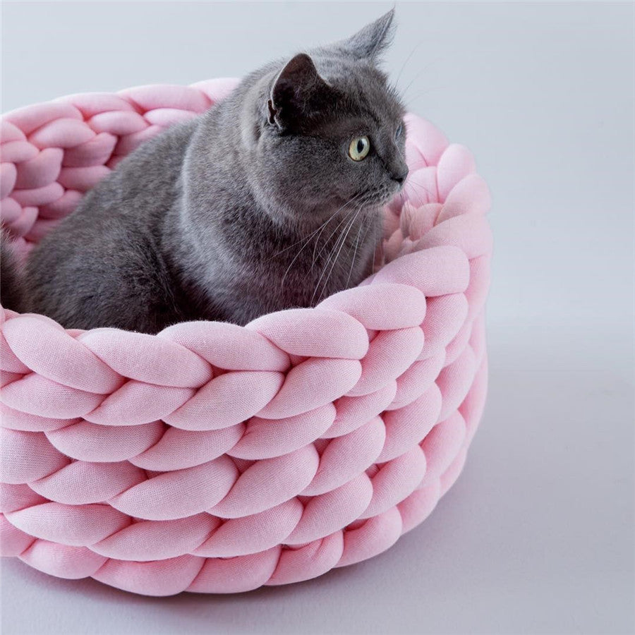 Washable Solid Color Coarse Wool Pet Nest