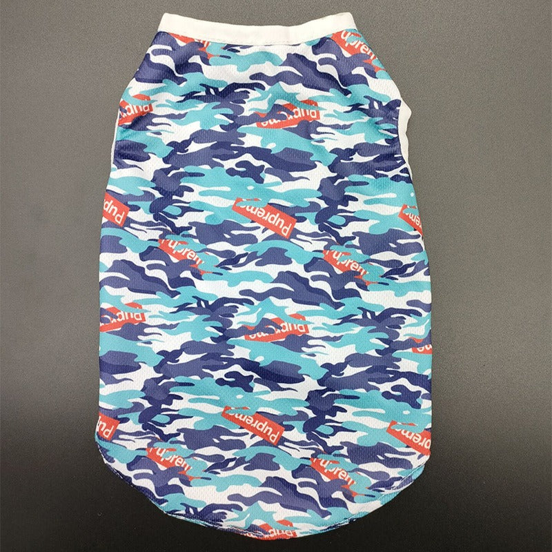 Camouflage Dog Vest Summer Pet Clothes